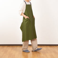 画像をギャラリービューアに読み込む, organic cottonエプロン ダークピスタチオ