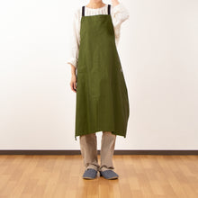 画像をギャラリービューアに読み込む, organic cottonエプロン ダークピスタチオ