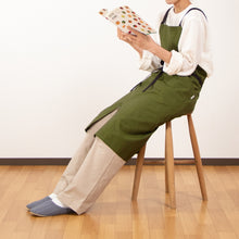 画像をギャラリービューアに読み込む, organic cottonエプロン ダークピスタチオ