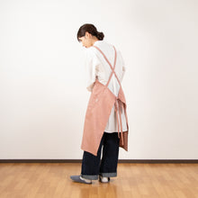画像をギャラリービューアに読み込む, 綿麻ヘリンボーン エプロン オレンジ