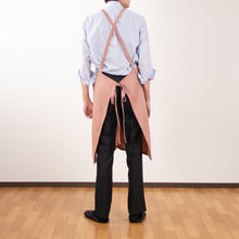 画像をギャラリービューアに読み込む, 綿麻ヘリンボーン エプロン オレンジ