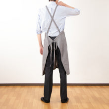 画像をギャラリービューアに読み込む, 綿麻ヘリンボーン エプロン ブラック