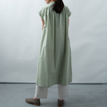 画像をギャラリービューアに読み込む, cottonボイル ギャザーワンピース