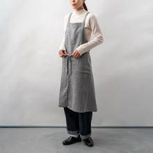 画像をギャラリービューアに読み込む, 綿麻ヘリンボーン エプロン ブラック