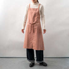 画像をギャラリービューアに読み込む, 綿麻ヘリンボーン エプロン オレンジ