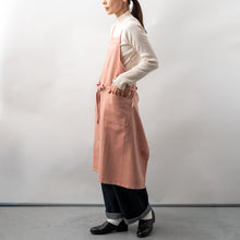 画像をギャラリービューアに読み込む, 綿麻ヘリンボーン エプロン オレンジ