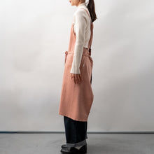 画像をギャラリービューアに読み込む, 綿麻ヘリンボーン エプロン オレンジ