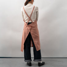 画像をギャラリービューアに読み込む, 綿麻ヘリンボーン エプロン オレンジ