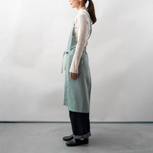 画像をギャラリービューアに読み込む, 綿麻ヘリンボーン エプロン グリーン