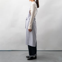 画像をギャラリービューアに読み込む, 綿麻ヘリンボーン エプロン ライトブルー