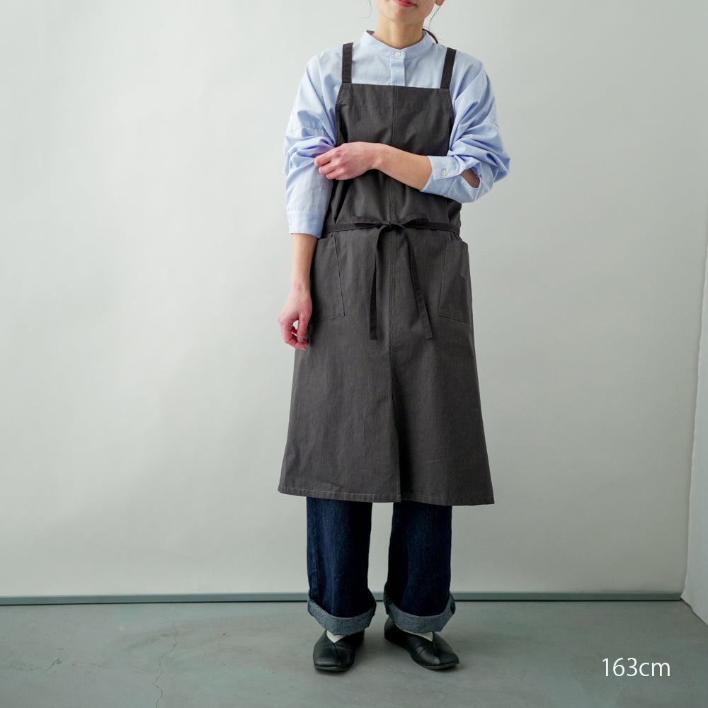 organic cottonエプロン ビターブラウン