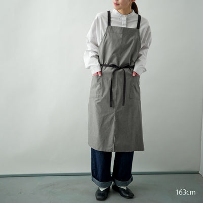 organic cottonエプロン クリームブラウン