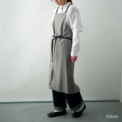 organic cottonエプロン クリームブラウン