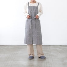 画像をギャラリービューアに読み込む, 綿麻グレンチェックエプロン セピア