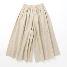 画像をギャラリービューアに読み込む, 綿麻ドットストライプ ギャザーパンツ