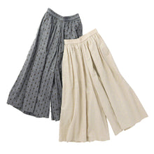 画像をギャラリービューアに読み込む, 綿麻ドットストライプ ギャザーパンツ