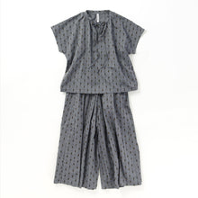 画像をギャラリービューアに読み込む, 綿麻ドットストライプ ギャザーパンツ