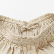 画像をギャラリービューアに読み込む, 綿麻ドットストライプ ギャザーパンツ