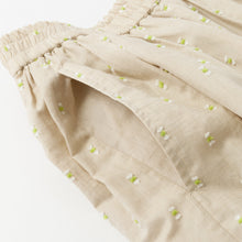 画像をギャラリービューアに読み込む, 綿麻ドットストライプ ギャザーパンツ