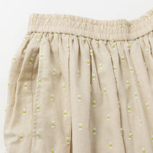 画像をギャラリービューアに読み込む, 綿麻ドットストライプ ギャザーパンツ