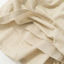 画像をギャラリービューアに読み込む, 綿麻ドットストライプ ギャザーパンツ