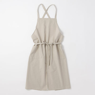 organic cottonエプロン グレージュ