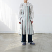 画像をギャラリービューアに読み込む, 綿麻マルチストライプエプロン ウグイス
