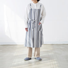 画像をギャラリービューアに読み込む, 綿麻マルチストライプエプロン ブラック