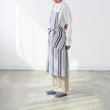 画像をギャラリービューアに読み込む, 綿麻マルチストライプエプロン ブラック