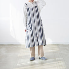 画像をギャラリービューアに読み込む, 綿麻マルチストライプエプロン ブラック