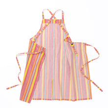 画像をギャラリービューアに読み込む, 綿麻マルチストライプエプロン レッド