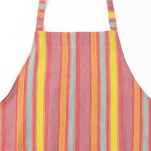 画像をギャラリービューアに読み込む, 綿麻マルチストライプエプロン レッド