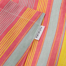 画像をギャラリービューアに読み込む, 綿麻マルチストライプエプロン レッド