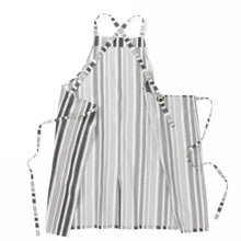 画像をギャラリービューアに読み込む, 綿麻マルチストライプエプロン ブラック