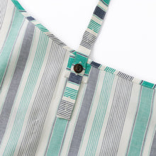 画像をギャラリービューアに読み込む, 綿麻マルチストライプエプロン グリーン