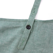 画像をギャラリービューアに読み込む, 綿麻ヘリンボーン エプロン グリーン