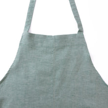 画像をギャラリービューアに読み込む, 綿麻ヘリンボーン エプロン グリーン