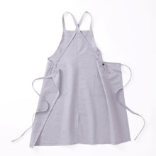 画像をギャラリービューアに読み込む, 綿麻ヘリンボーン エプロン ライトブルー