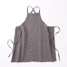 画像をギャラリービューアに読み込む, 綿麻ヘリンボーン エプロン ブラック