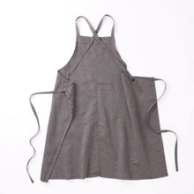 画像をギャラリービューアに読み込む, 綿麻ヘリンボーン エプロン ブラック