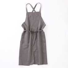 画像をギャラリービューアに読み込む, 綿麻ヘリンボーン エプロン ブラック