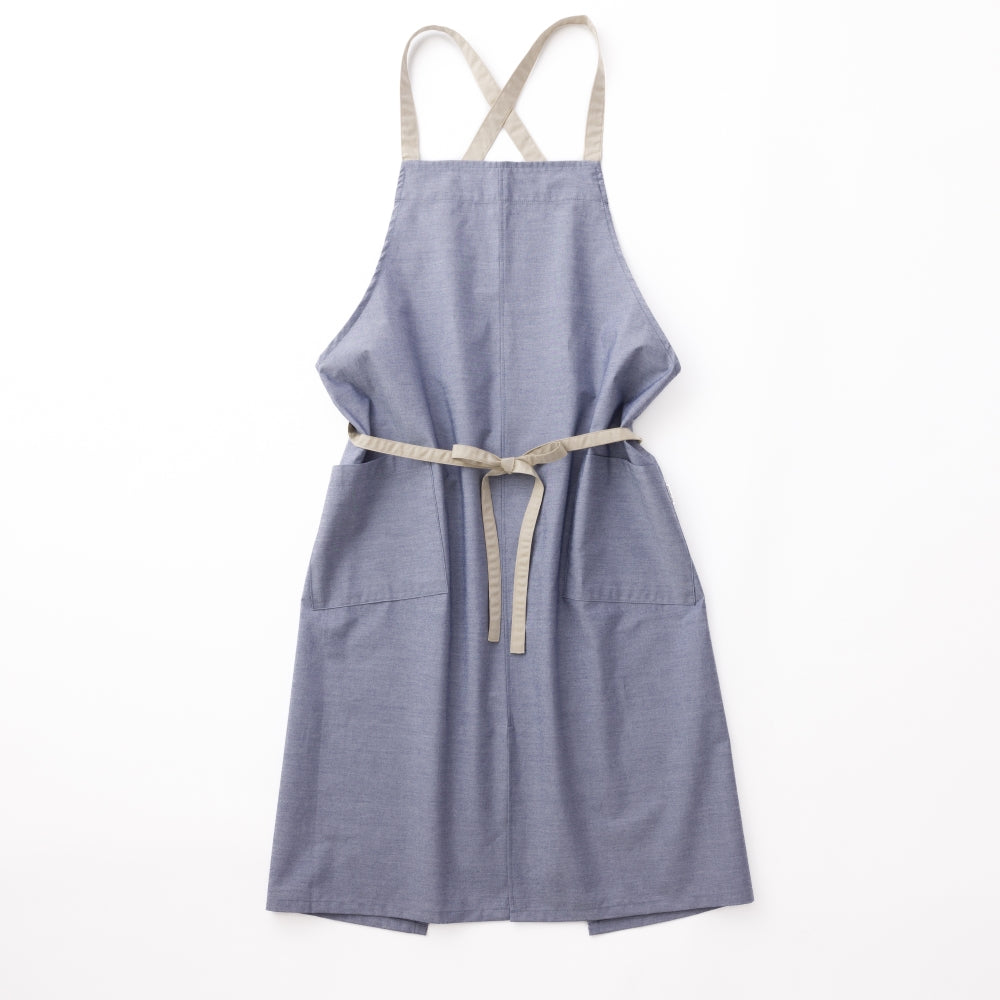 organic cottonエプロン ネイビー