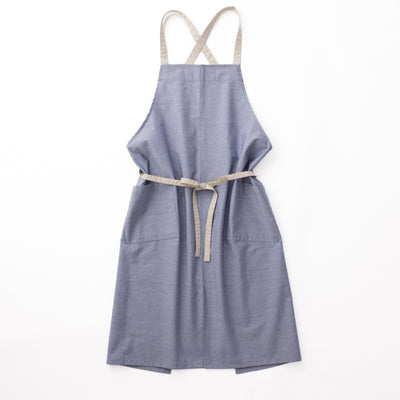 organic cottonエプロン ネイビー