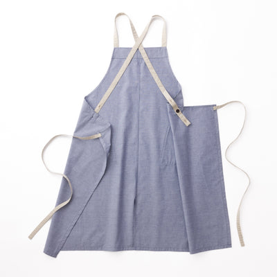 organic cottonエプロン ネイビー