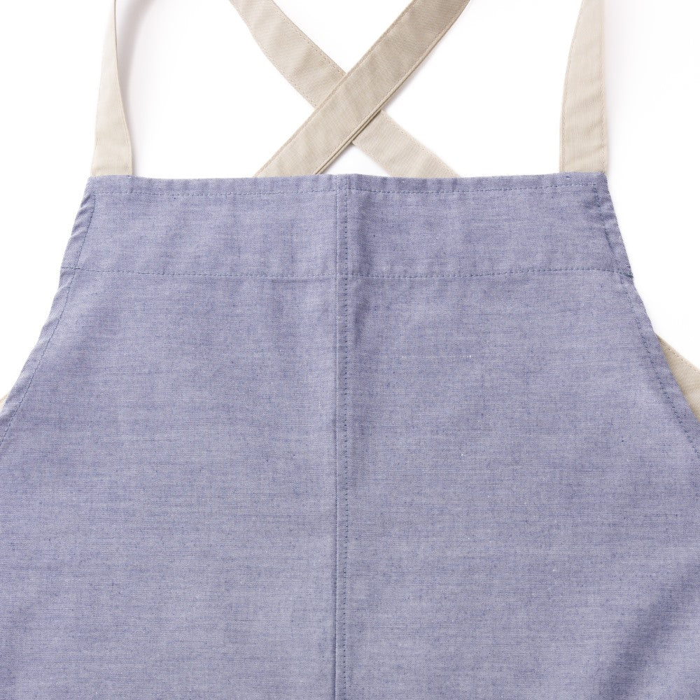 organic cottonエプロン ネイビー