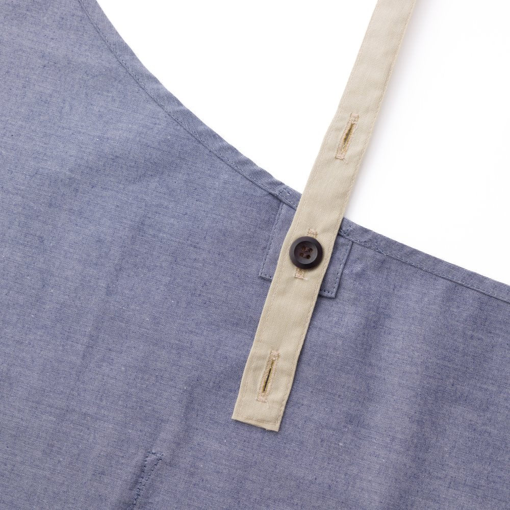 organic cottonエプロン ネイビー