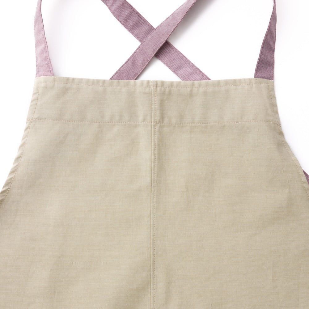 organic cottonエプロン イエローベージュ
