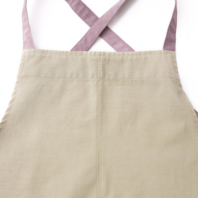 organic cottonエプロン イエローベージュ
