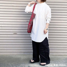 画像をギャラリービューアに読み込む, organic cottonロングシャツ【HaTaKaKe shiro】