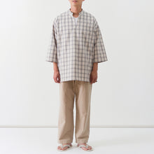 画像をギャラリービューアに読み込む, shuttle ユニセックス チェックシャツ(グレー)